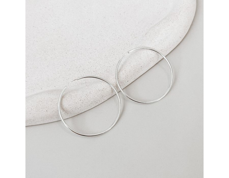 Argola G Prata 925 - 8633 - MEDALS