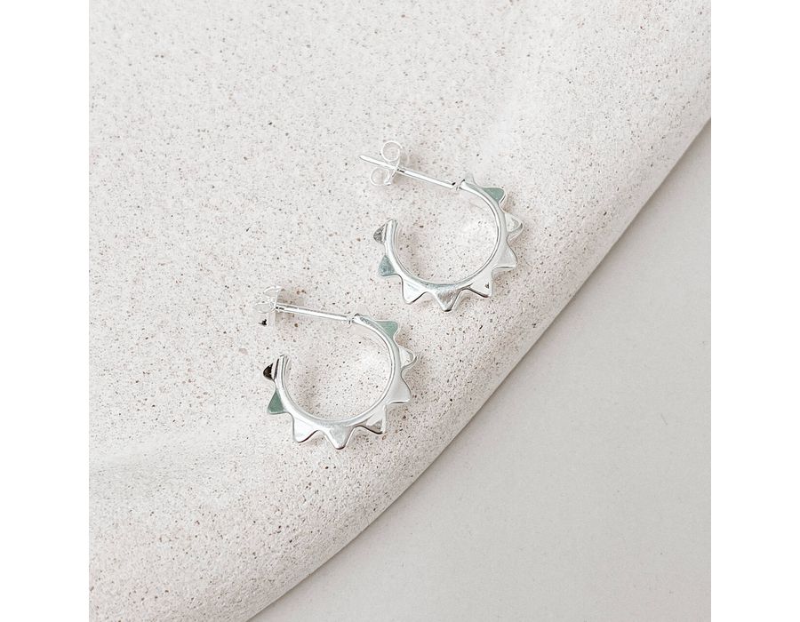 Argola Spike Prata 925 - 8623 - MEDALS