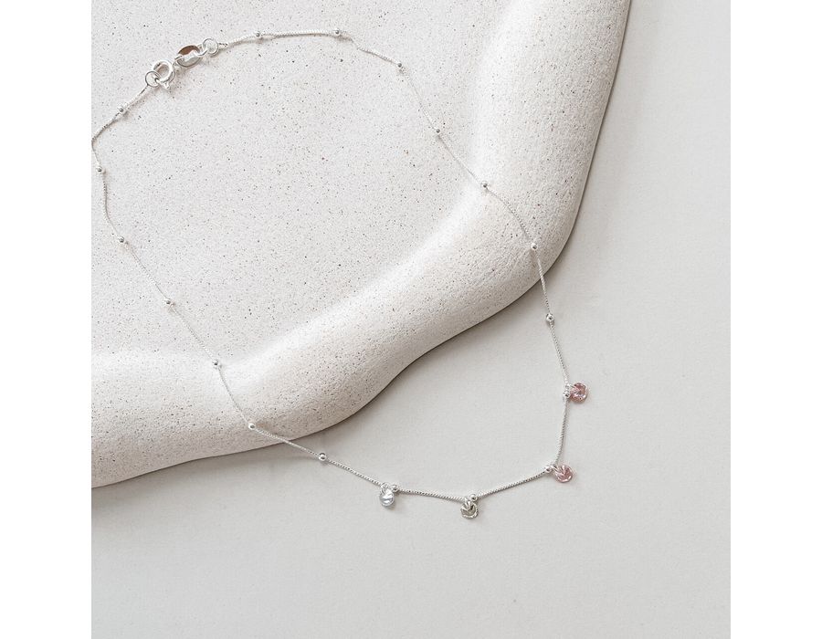 Colar infantil Shine Zircônias Coloridas Prata 925... - MEDALS