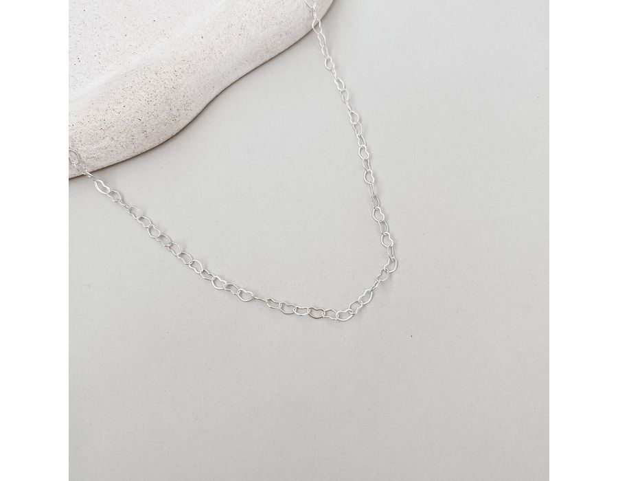 Choker Elo Corações Prata 925 - 8602 - MEDALS