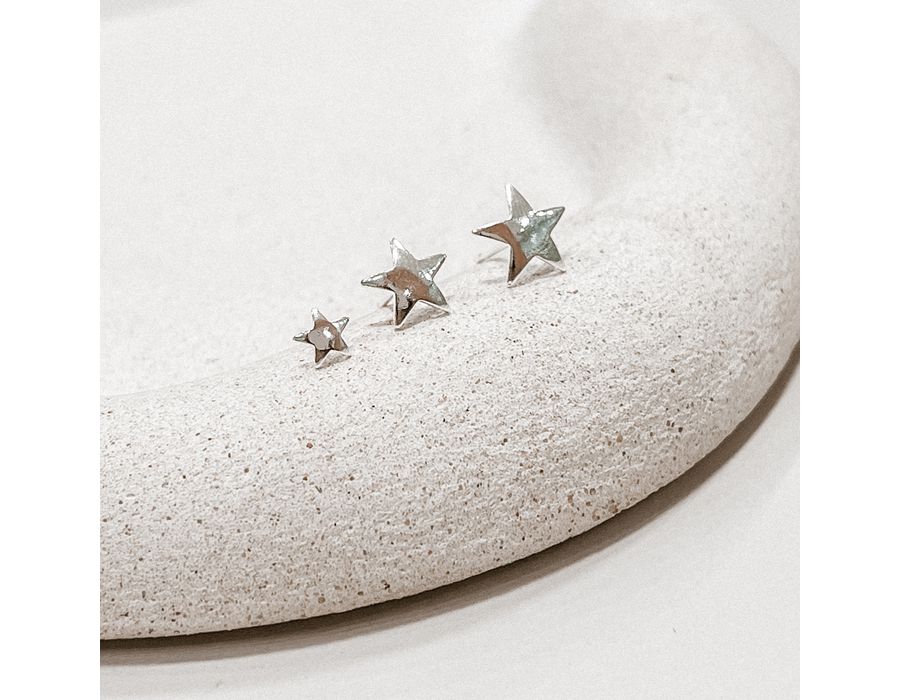 Trio Estrela Lisas Prata 925 - 9026 - MEDALS