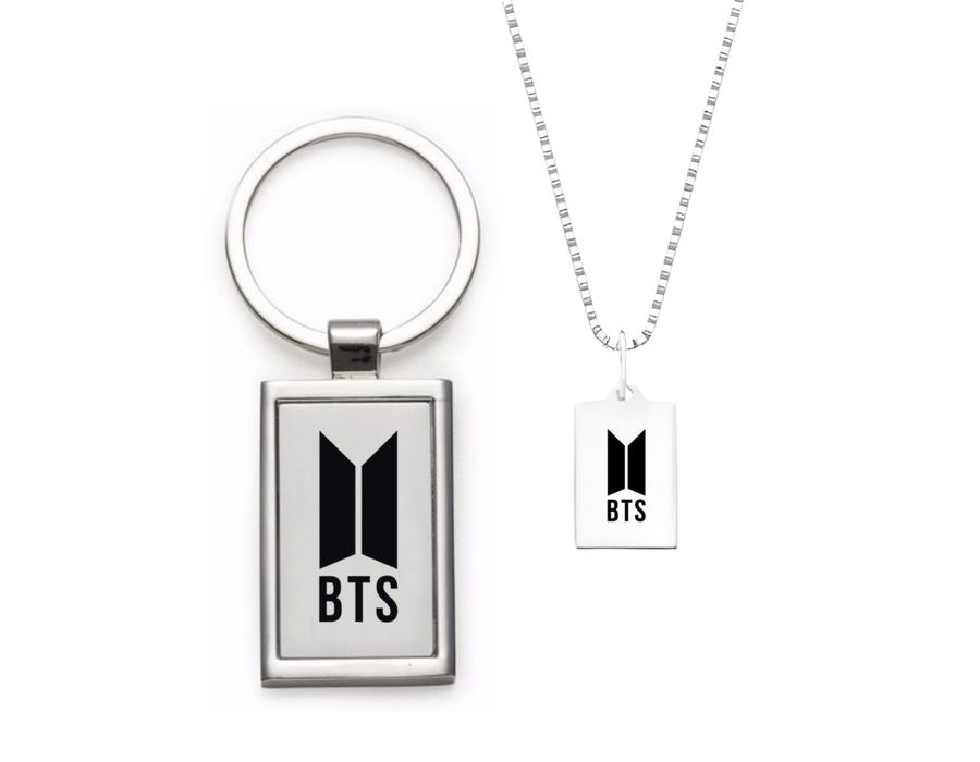 Kit Colar BTS Prata 925 + Chaveiro BTS Aço Inox -... - MEDALS STORE