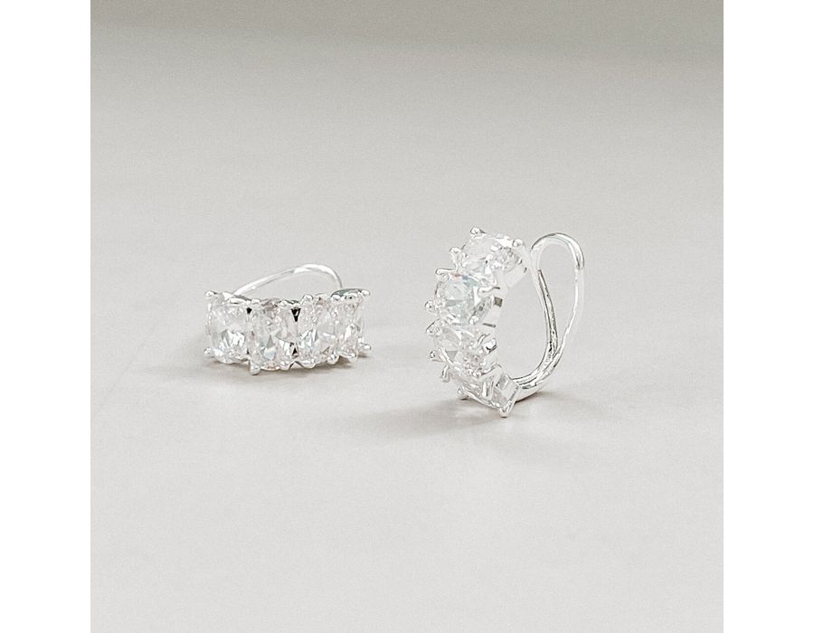 Piercing Fake Pedra Oval Cristal Prata 925 - 8183 - MEDALS