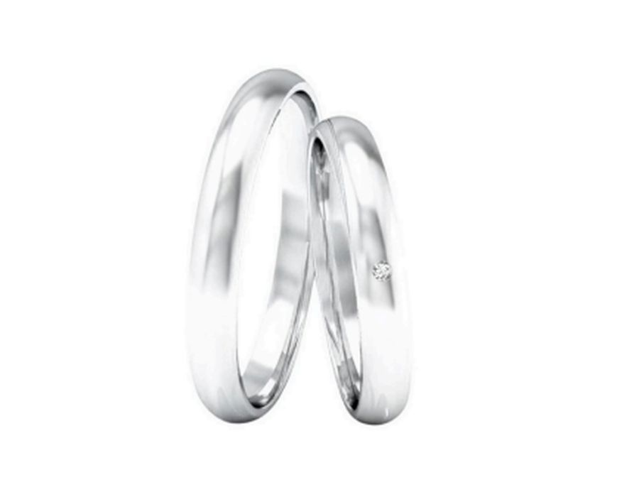 Par Aliança de Prata Abaulada Com Zircônia 3mm - ... - MEDALS STORE