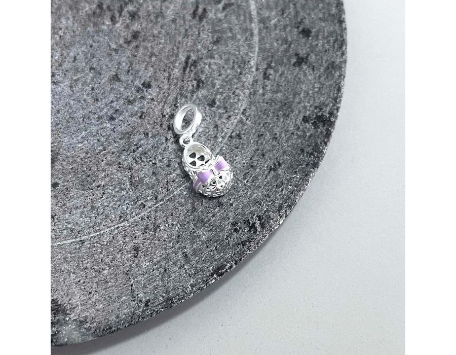 Berloque Sapatilha Lilas Prata 925 - 3509 - MEDALS STORE