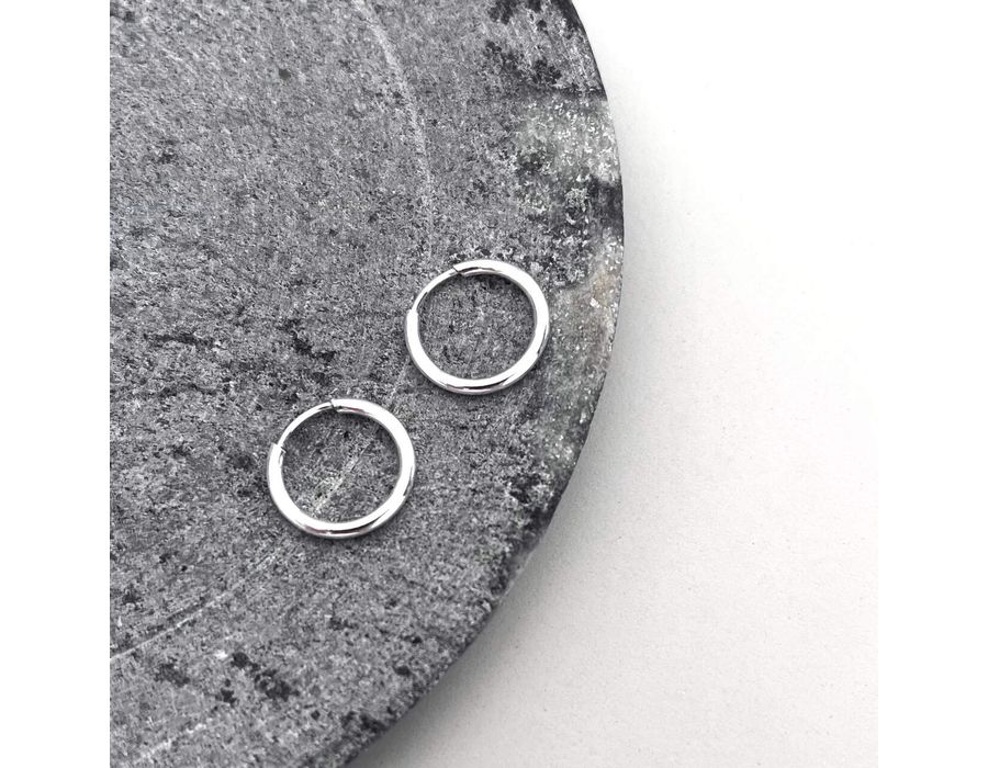 Argola 12 mm Prata 925 - 3676 - MEDALS STORE
