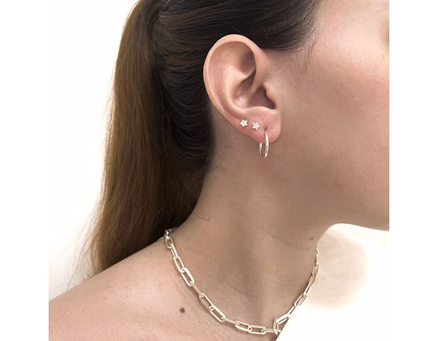 Argola Lisa 15 mm Prata 925 - 6054 - MEDALS STORE