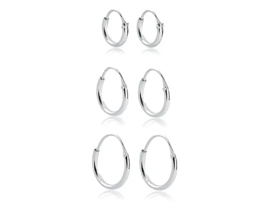 Trio de Argola Lisa Prata 925 - 2454 - MEDALS STORE