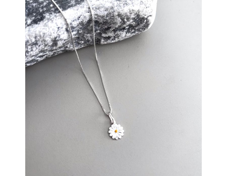 Colar Flor Margarida Prata 925 - 5041 - MEDALS STORE