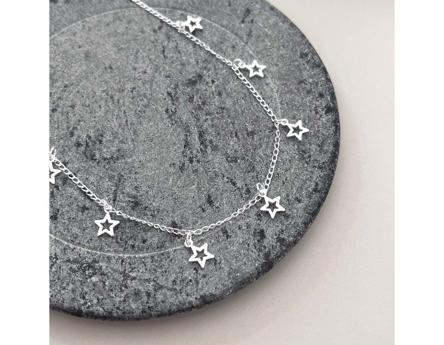 Choker Estrela Prata 925 - 3990 - MEDALS STORE