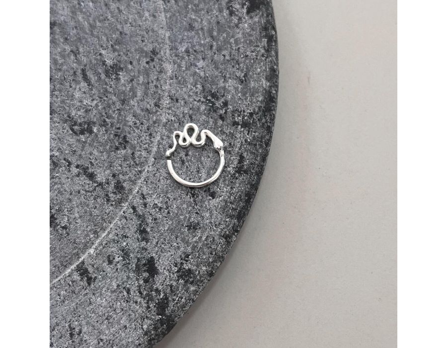 Piercing Daith Cobra Lisa Prata 925 - 3181 - MEDALS STORE