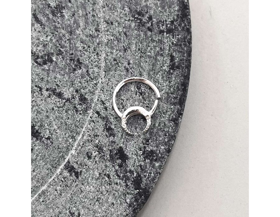 Piercing Daith Lua com Zircônia Prata 925 - 3184 - MEDALS STORE