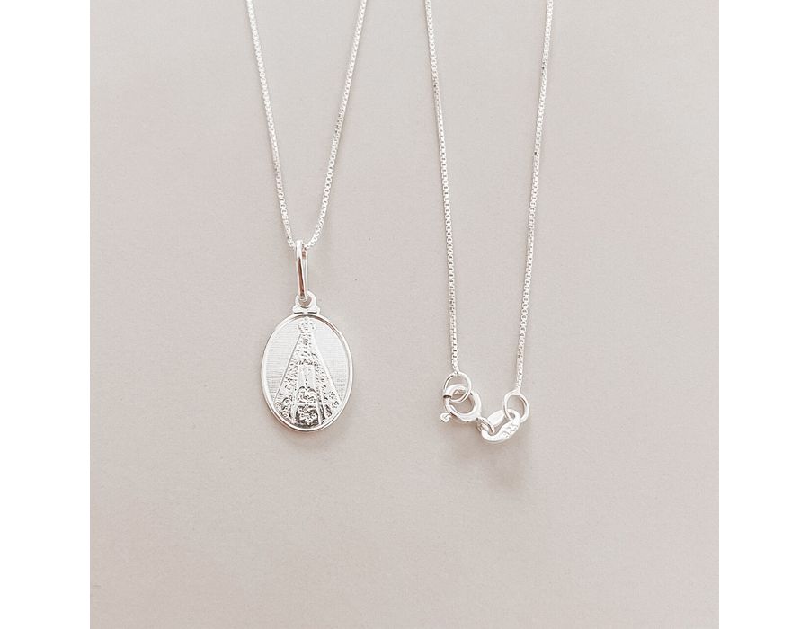 Colar Nossa Senhora Medalha Prata 925 - 4121 - MEDALS STORE