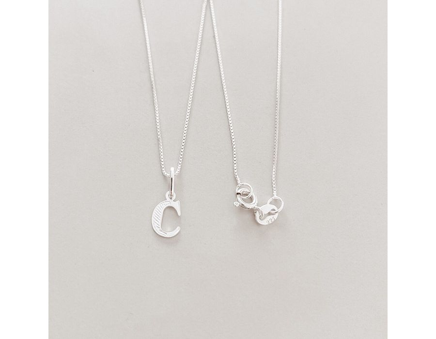 Colar Inicial Lisa Prata 925 - 4173 - MEDALS STORE
