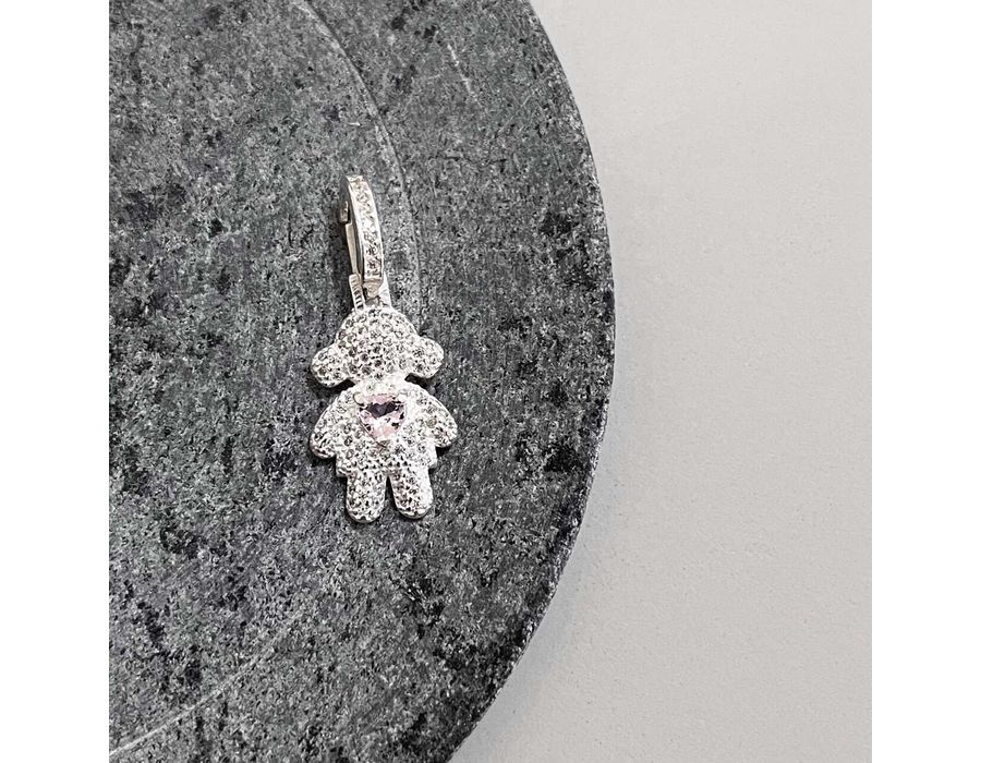 Pingente Menina Cravejado Prata 925 - 2975 - MEDALS STORE