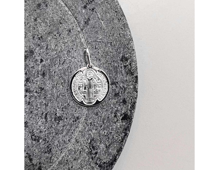 Pingente São Bento M Prata 925 - 4128 - MEDALS STORE
