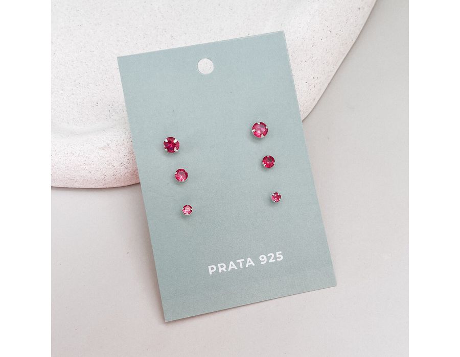 Trio Pink Prata 925 - 8078 - MEDALS