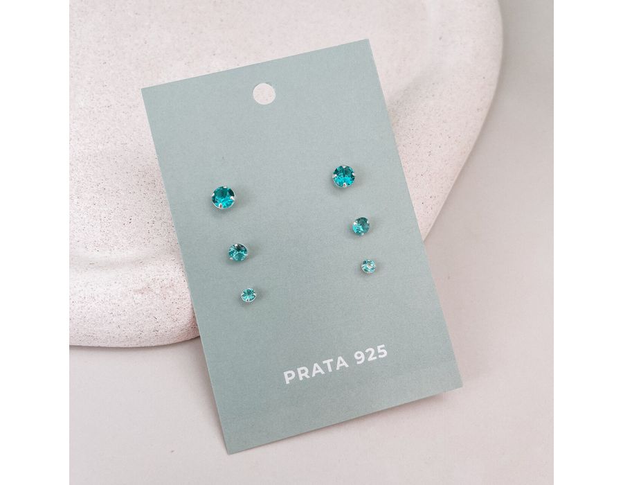 Trio Turmalina Prata 925 - 8080 - MEDALS