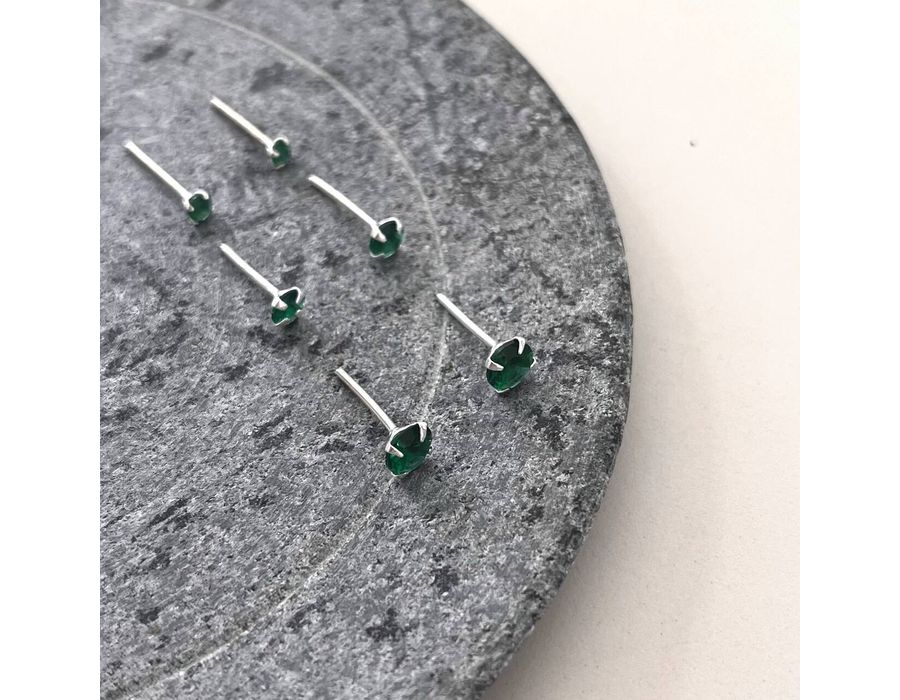 Trio Verde Esmeralda Prata 925 - 3316 - MEDALS STORE