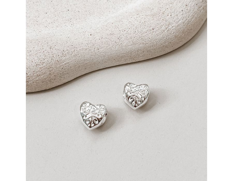 Berloque Coração delicado Prata 925 - 8658 - MEDALS