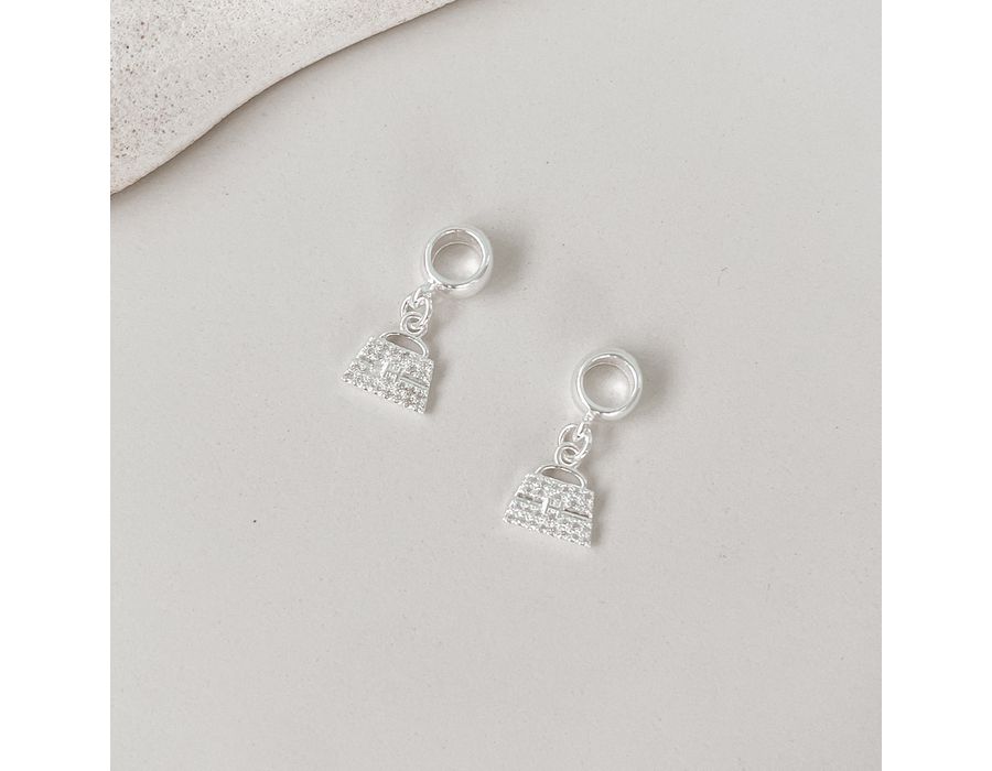 Berloque H Zirconia Prata 925 - 8651 - MEDALS