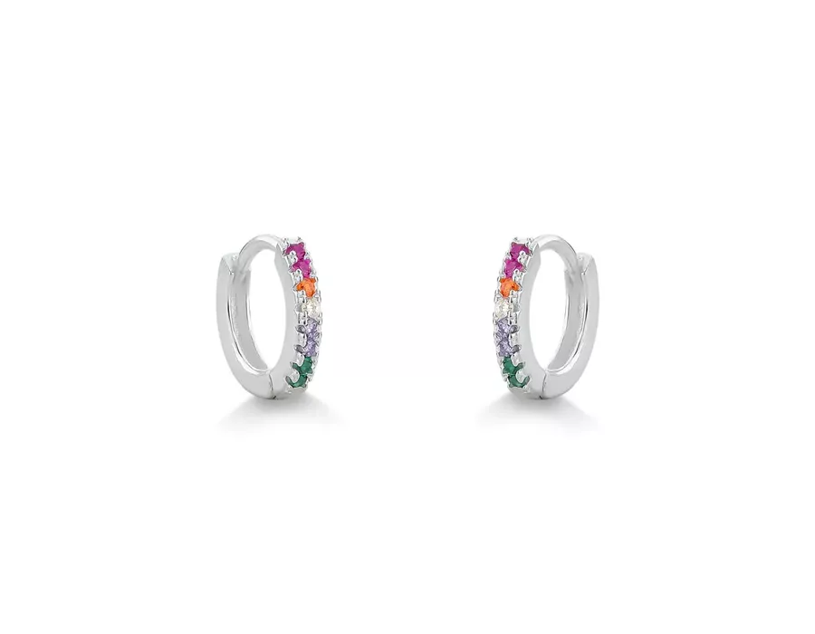  Argola Click Colorida 3 mm P Prata 925 - 3922 - M S ACESSORIOS