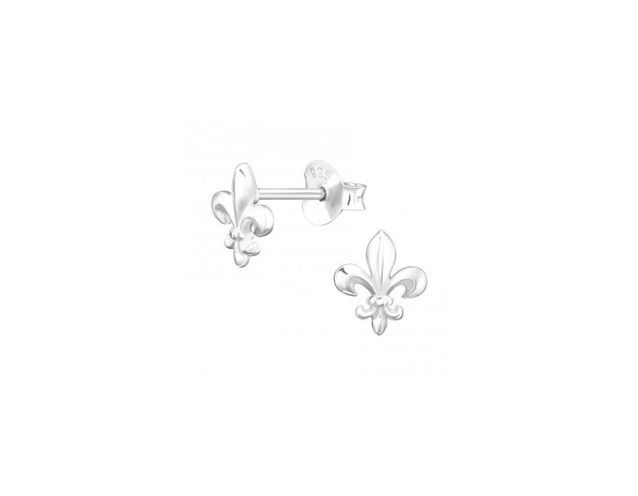 Brinco Flor De Lis Prata 925 - 6062 - MEDALS