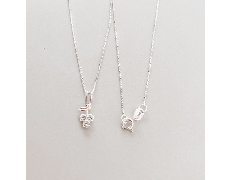 Colar Uva Cristal Prata 925 - 4095 - MEDALS STORE