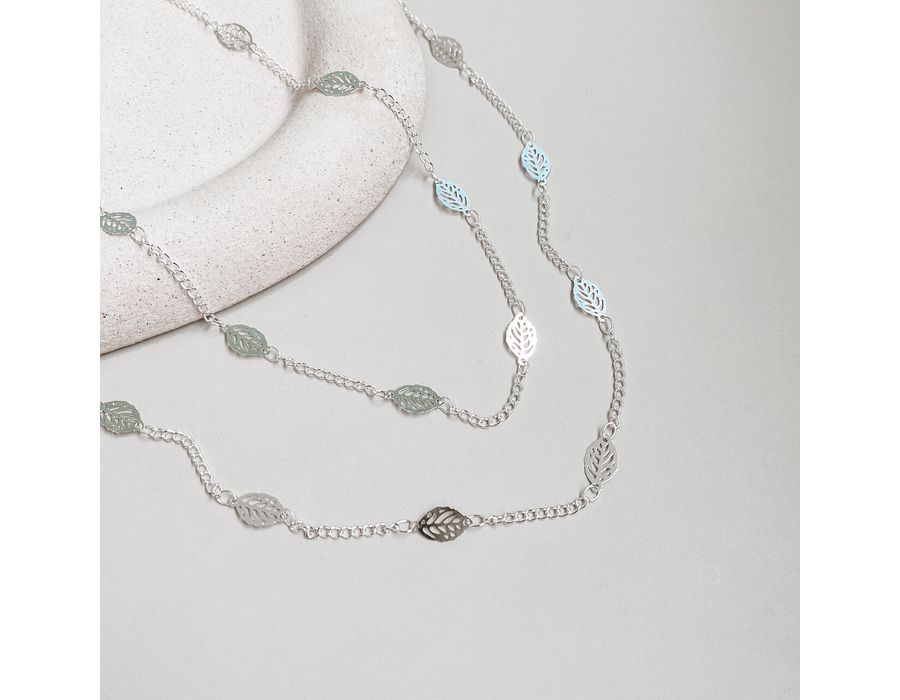 Choker Folhagem Prata 925 - 8810 - MEDALS