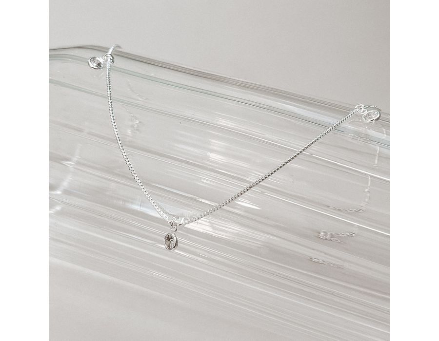 Tornozeleira Ponto de Luz Prata 925 - 8854 - MEDALS