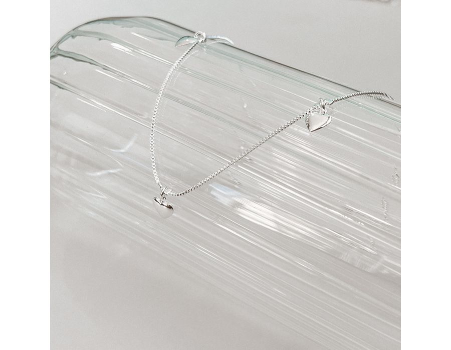 Tornozeleira 3 Coração Prata 925 - 8855 - MEDALS