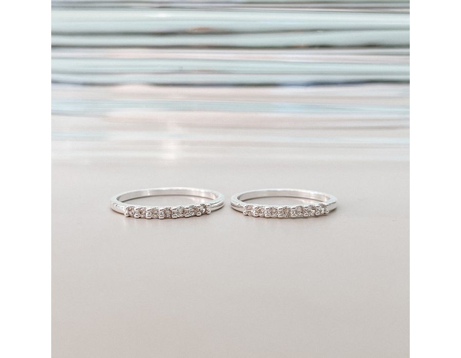 Anel Aparador cravejado Prata 925 - 8872 - MEDALS