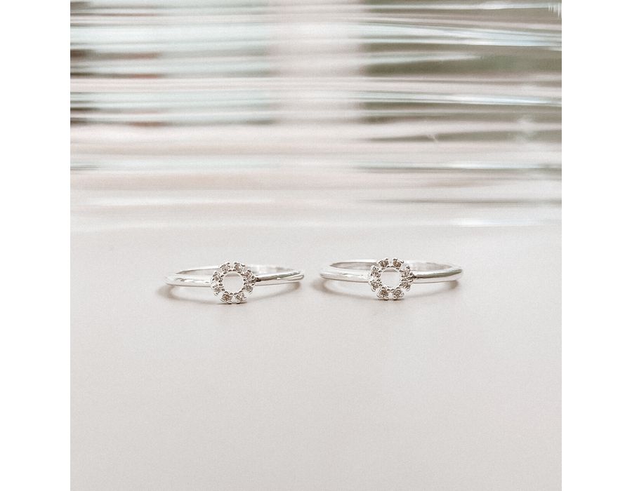 Anel Circulo Cravejado Prata 925 - 8873 - MEDALS