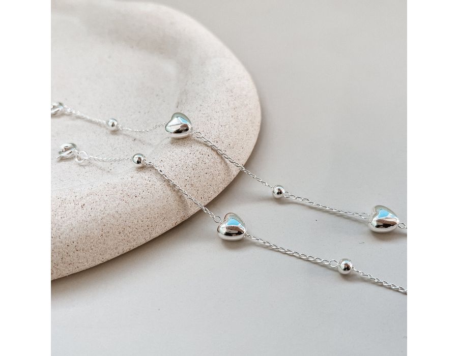 Pulseira Coração Prata 925 - 8843 - MEDALS