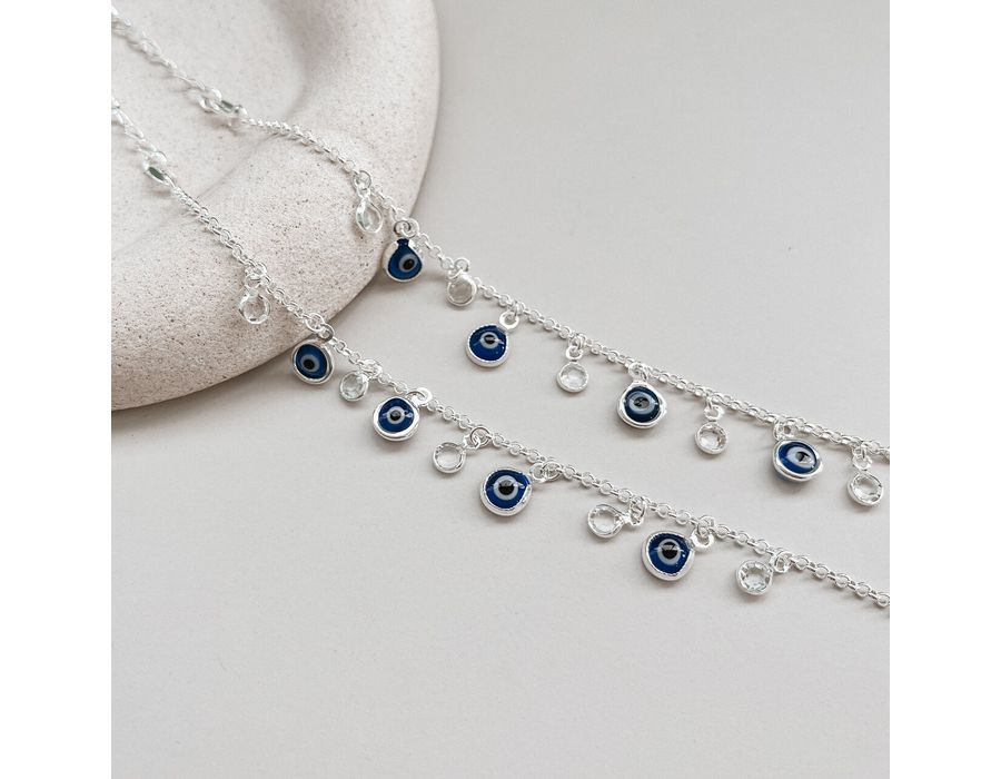 Pulseira Olho Grego com Zirconia Prata 925 - 8875 - MEDALS