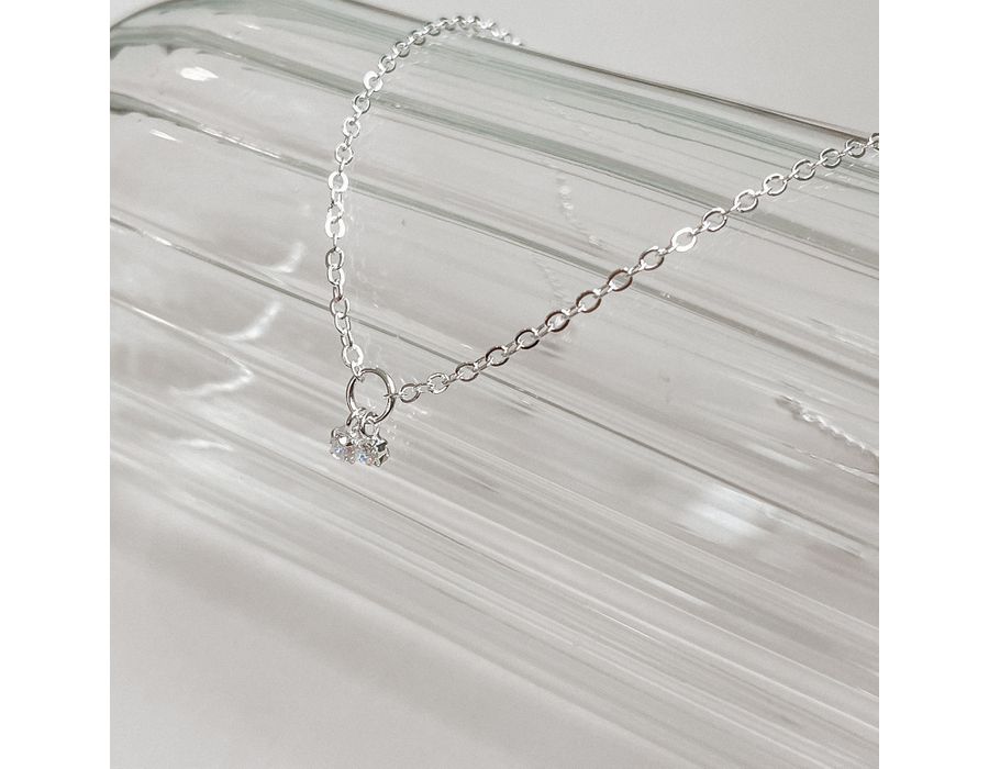 Tornozeleira Cubos Zirconia Prata 925 - 8898 - MEDALS