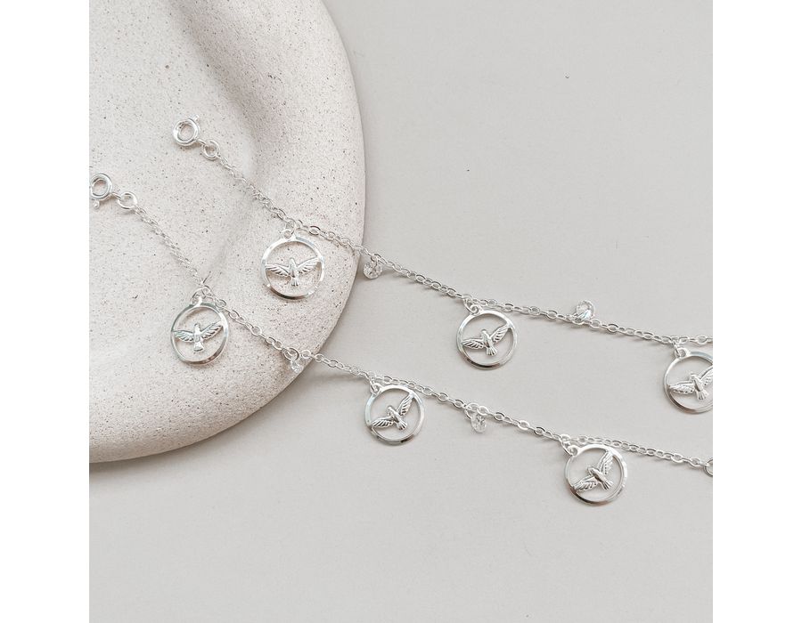 Pulseira Espirito Santo Prata 925 - 8901 - MEDALS