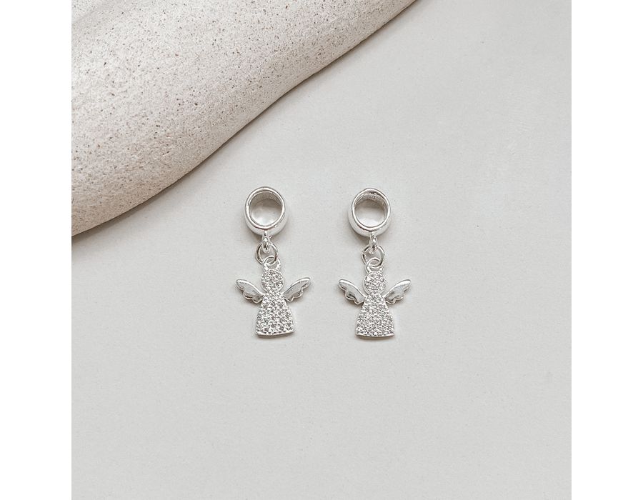 Berloque Anjinho Cravejado Prata 925 - 8928 - MEDALS