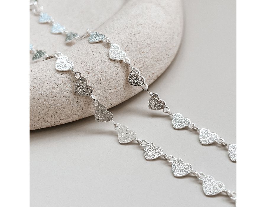 Pulseira Coração Detalhado Prata 925 - 8948 - MEDALS