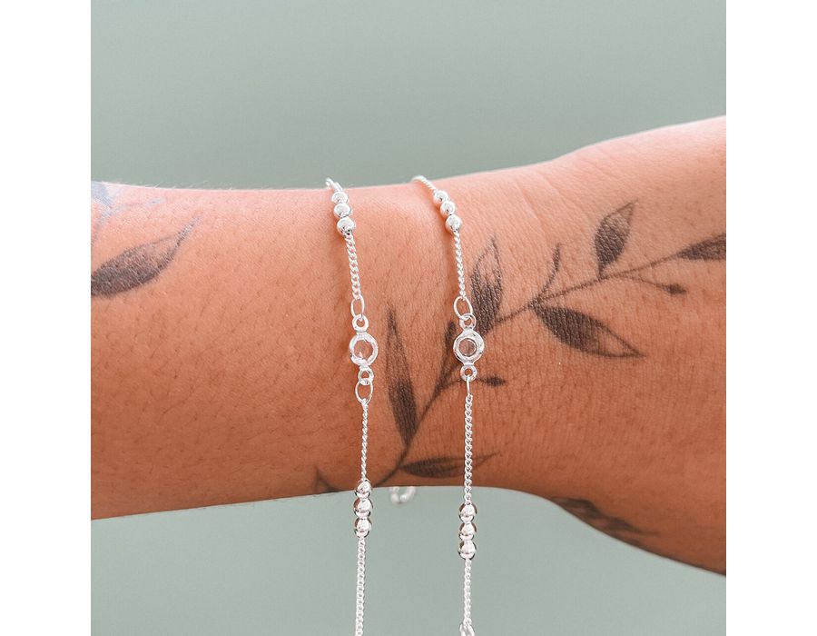Pulseira Bolinhas Com Zirconia Prata 925 - 8949 - MEDALS