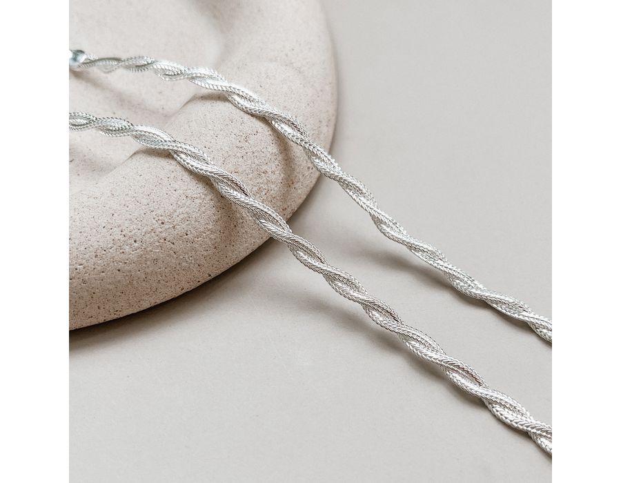 Pulseira 2 fios trançada Prata 925 - 8951 - MEDALS