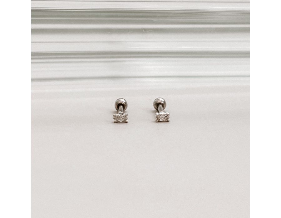 Piercing Labret Ponto De Luz Prata 925 - 8219 - MEDALS