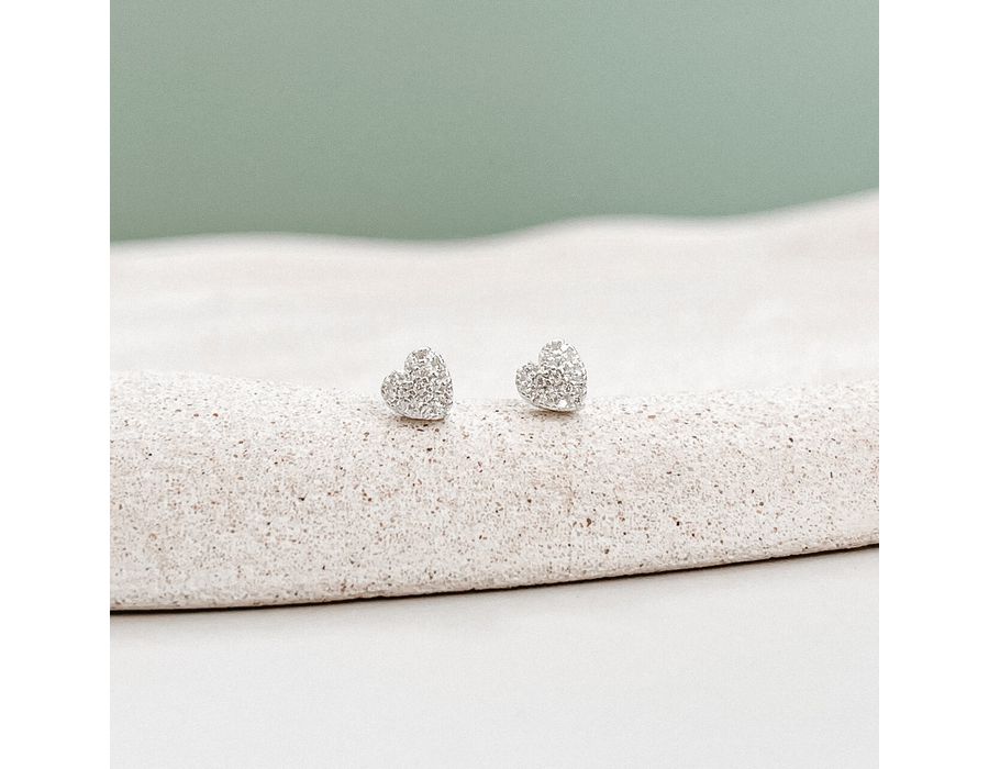 Piercing Labret Coração Cravejado Prata 925 - 822... - MEDALS