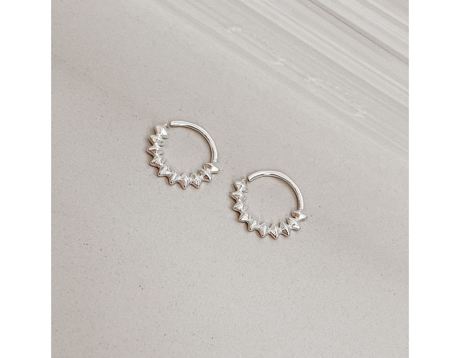 Piercing Argolinha Losangos Prata 925 - 8224 - MEDALS