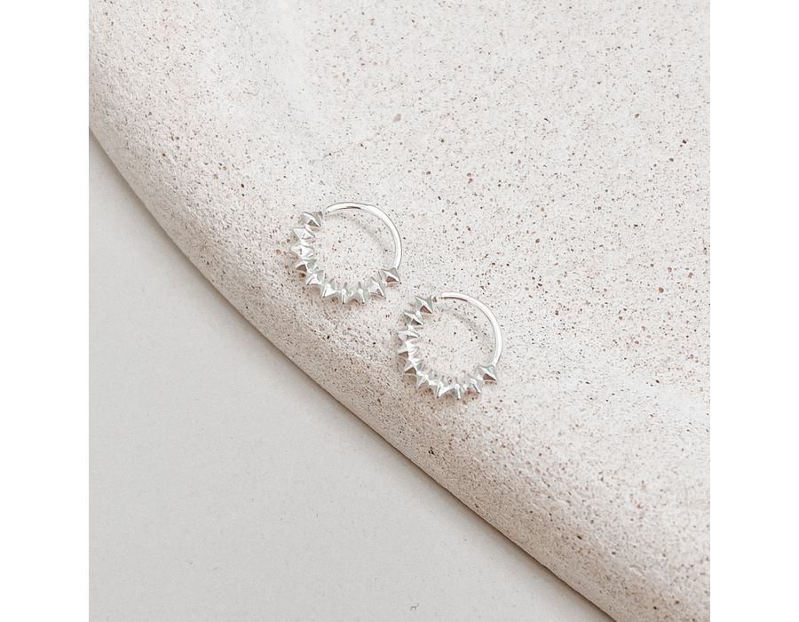 Piercing Argolinha Losangos Prata 925 - 8224 - MEDALS