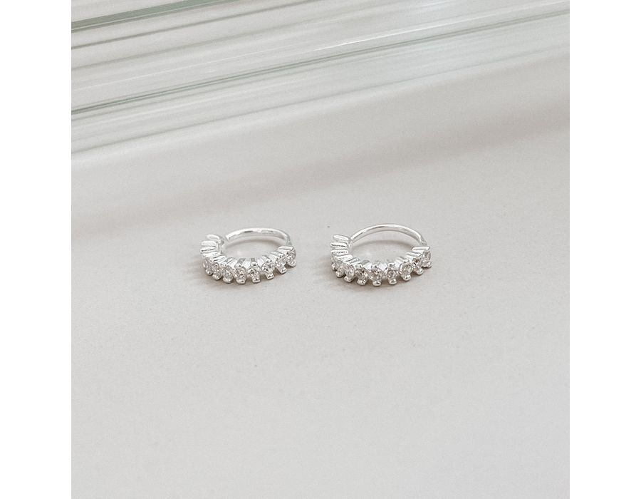 Piercing Argolinha Cravejada Rute Prata 925 - 822 - MEDALS