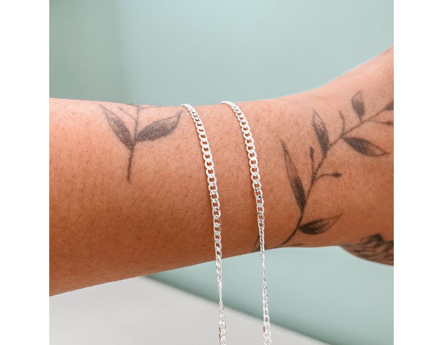 Pulseira Infantil Grume Flat Prata 925 - 8173 - MEDALS