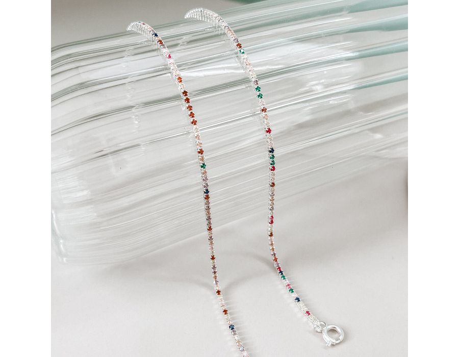 Pulseira Riviera Colorida Prata 925 - 8178 - MEDALS