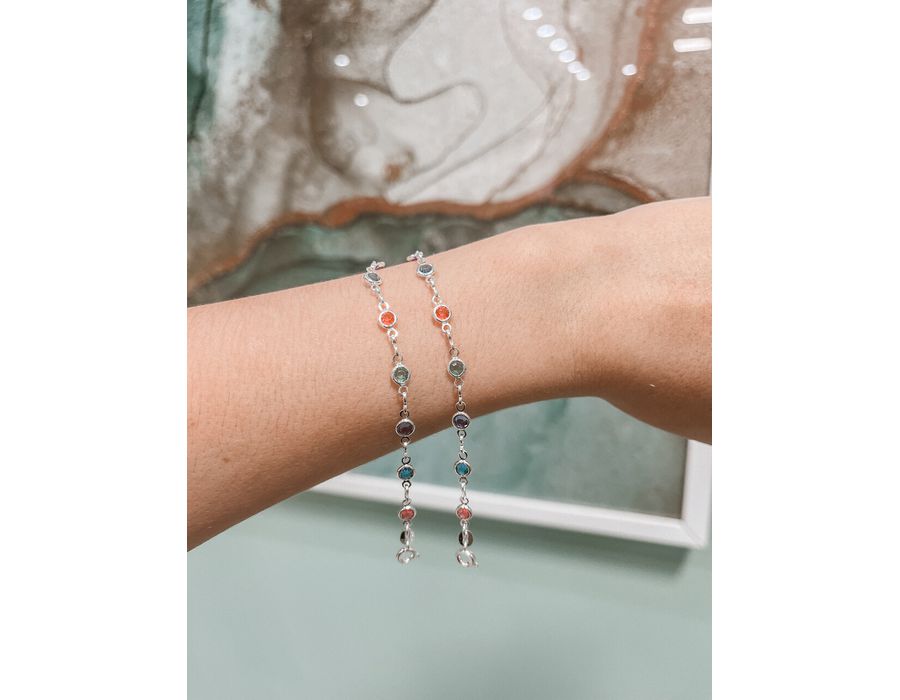 Pulseira Infantil Bolinhas Coloridas Prata 925 - ... - MEDALS