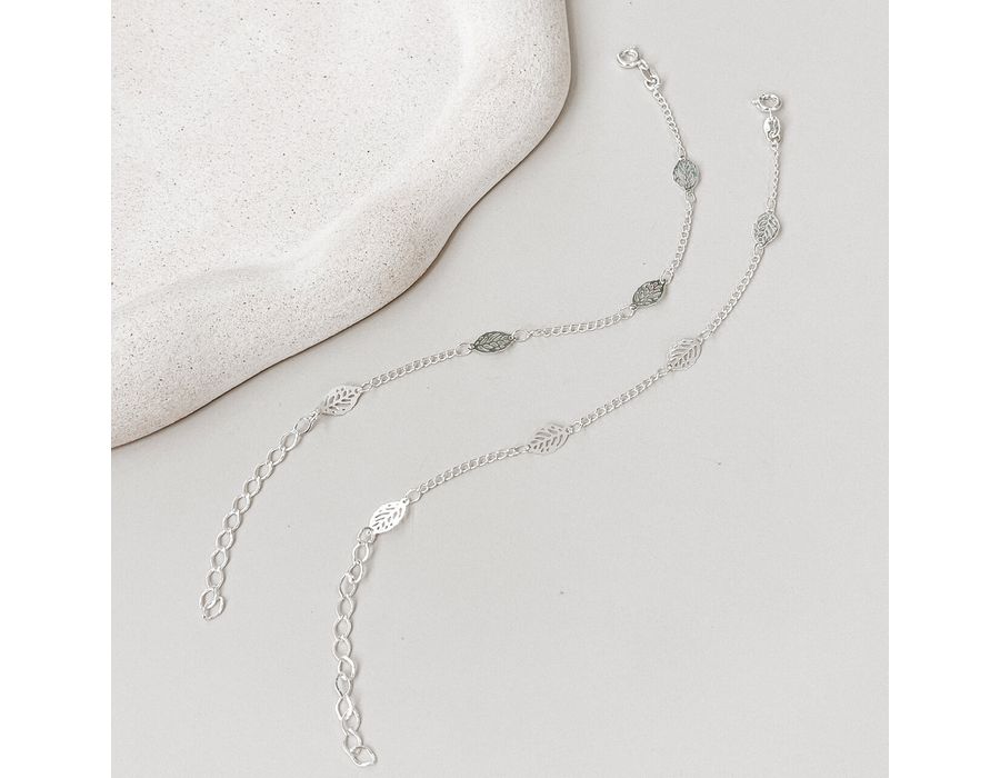 Pulseira Folhagem Prata 925 - 8437 - MEDALS